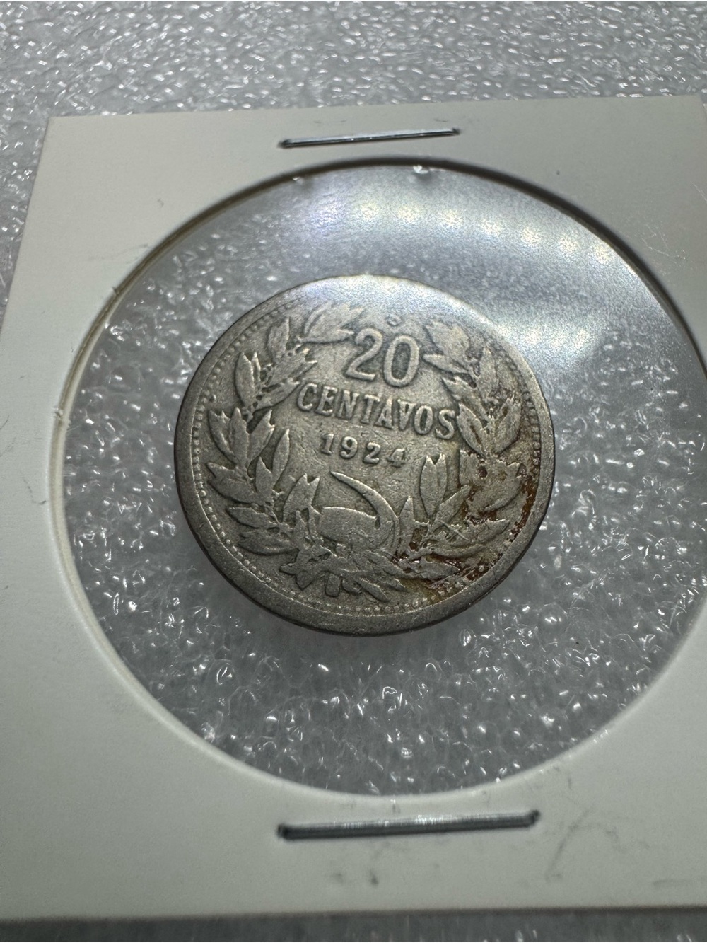 1924-So Chile 20 Centavos Coin